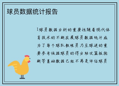球员数据统计报告